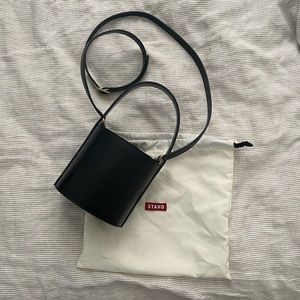 Staud mini bissett bucket bag in black
